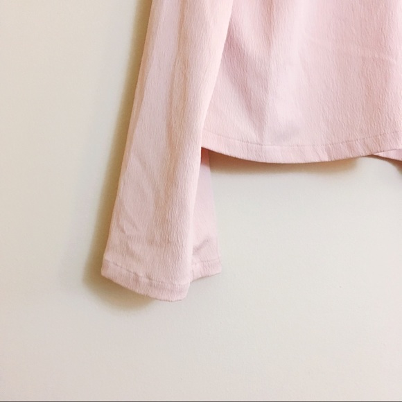 Topshop Pastel Pink Reversible Blouse Button Open - Picture 3 of 6